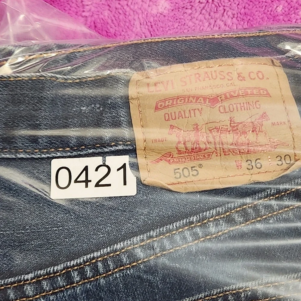 Vintage Levi Strauss 505 Regular Fit Jeans Mens 36x30 Blue Denim USA - Read Size